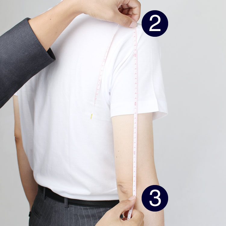 2.ワイシャツの首周りの測り方